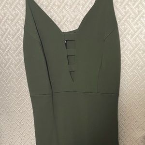 Knee length hunter green dress